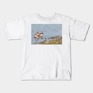 Goose Family Swimming in Kruger National Park, South Africa Kids T-Shirt